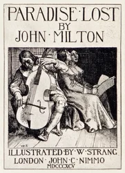 Title Page from Paradise Lost by John Milton, Illustration by William Strang